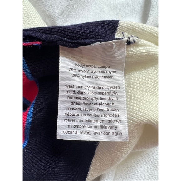 Tommy Hilfiger Navy/Red/Cream Striped Body Dress - NWT - Picture 5 of 5